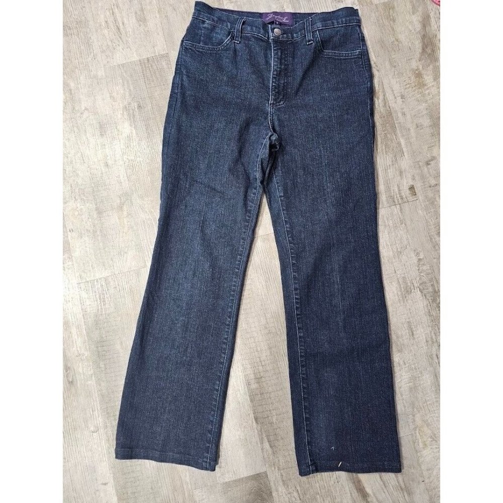 NYDJ Straight Leg Lift Tuck Technology Womens High Rise Dark Wash Jeans Size 6